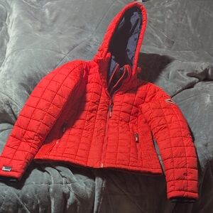 Superdry Womens Red Puffer Jacket
